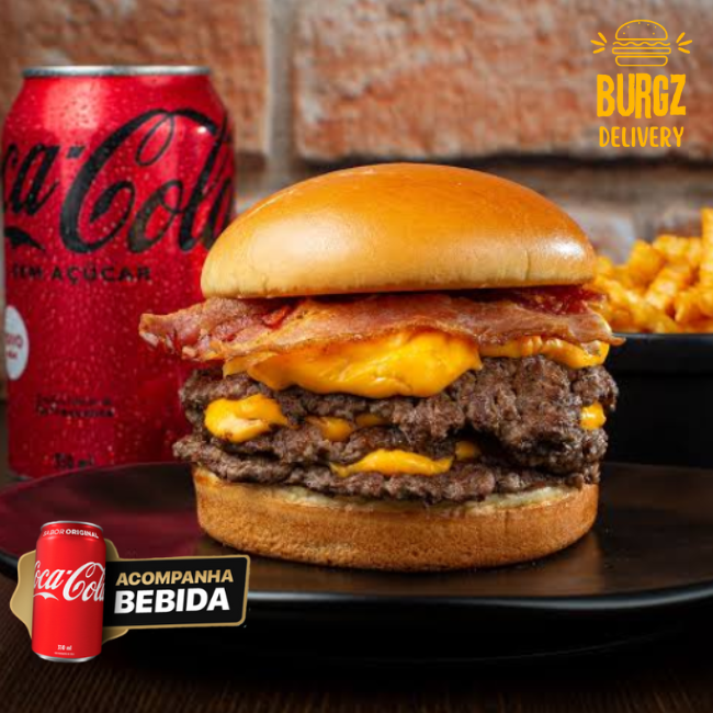2X COMBO - Crispy Bacon em dobro + 2X Coca-Cola + 2X Fritas